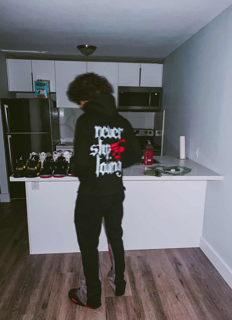 sc ' BLK SKELETON ' hoodie