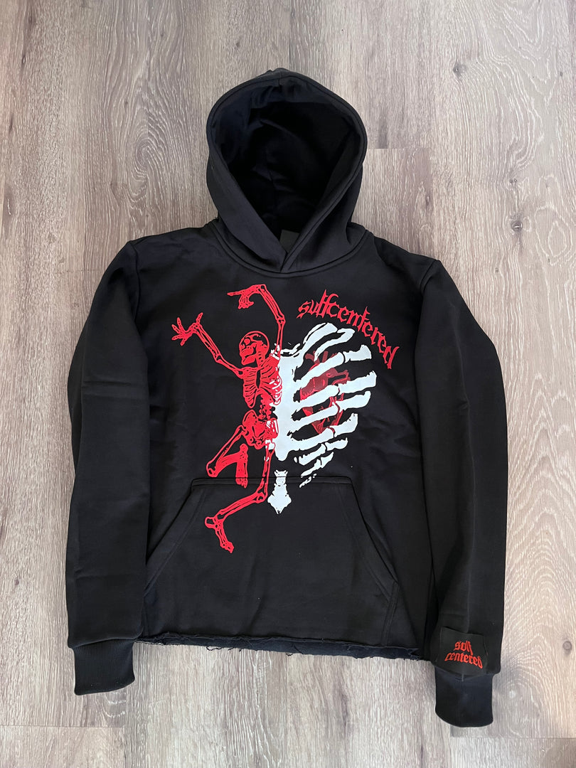 sc ' BLK SKELETON ' hoodie